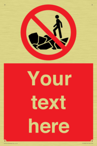 Custom No climbing on rocks